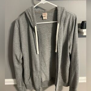 Grey massimo zip up with hood